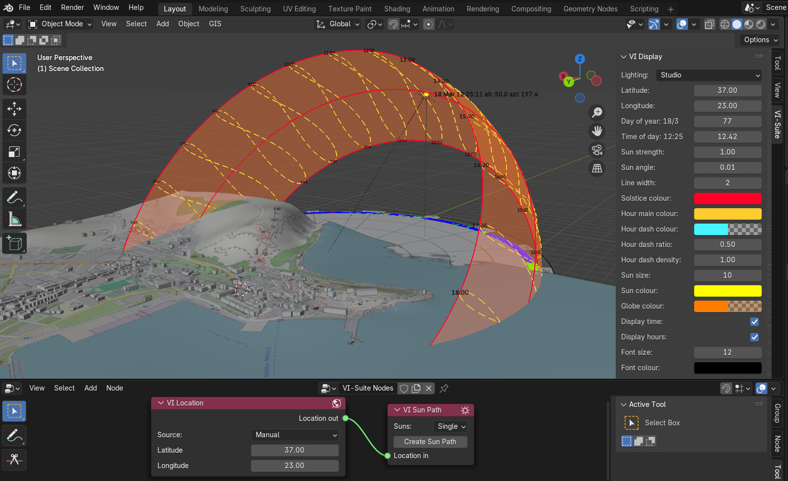 Δημιουργία ηλιακής τροχιάς στο blender